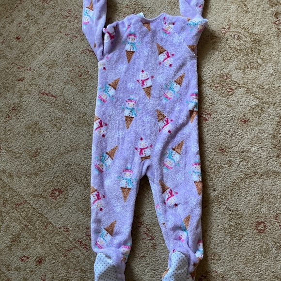 Children’s Place Bundle of 3 Toddler Girl Dino Footed Fleece 1 Piece Pajamas EUC - Picture 12 of 14